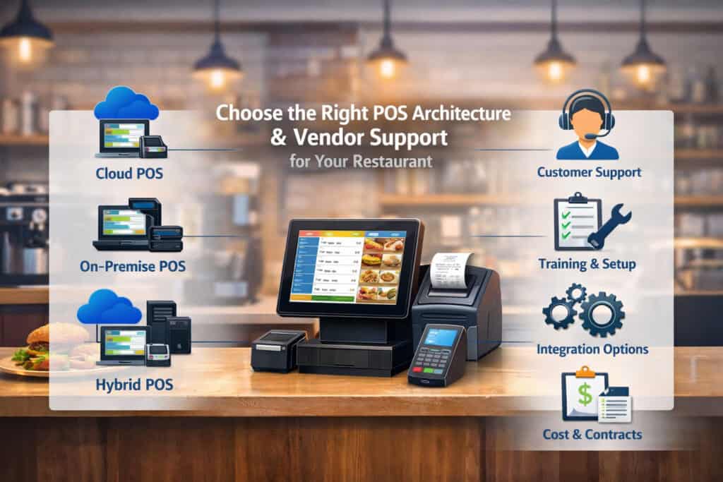 Choose the right POS architecture and vendor support for your restaurant POS setup checklist