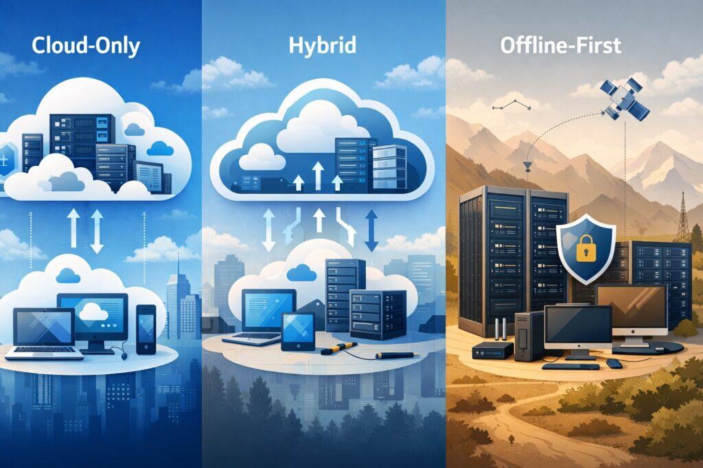 Cloud Architecture Choices: Cloud-Only vs Hybrid vs Offline-First