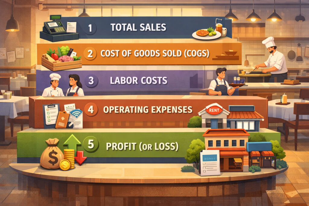 The basic structure of a restaurant P&L (the big picture)