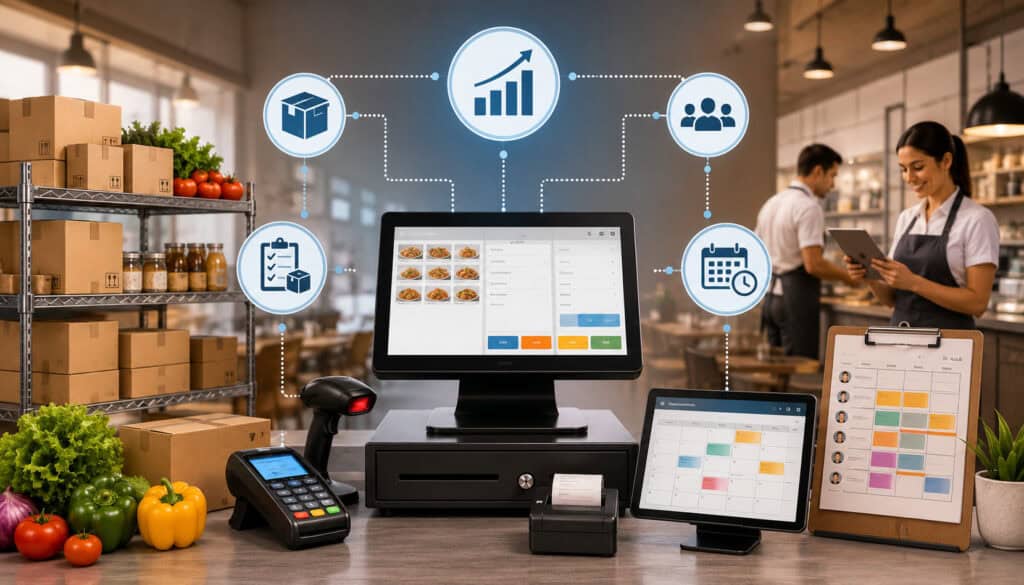 POS integration with inventory and staff scheduling