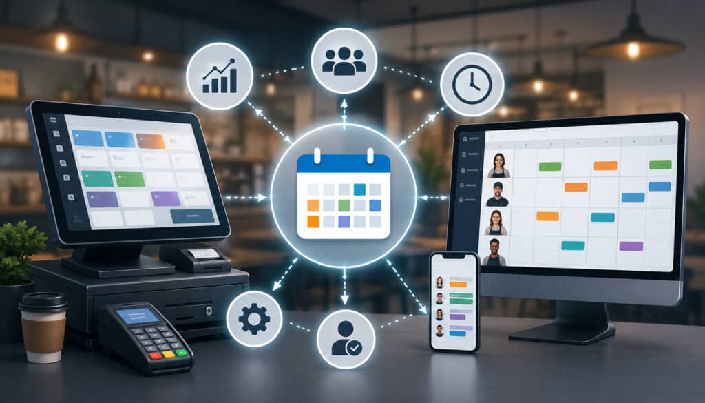 POS scheduling integration with staff management tools