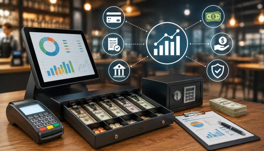 Payment and cash control KPI dashboard illustration