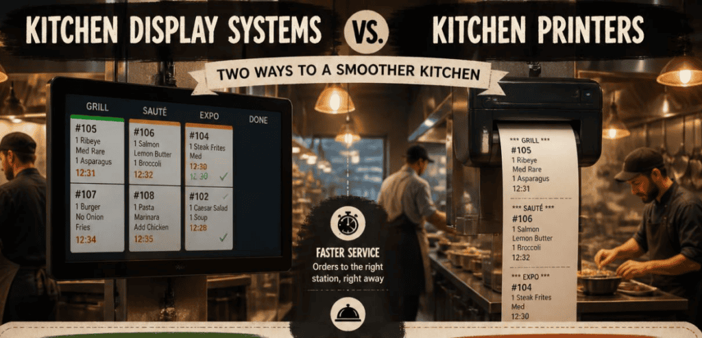 Kitchen Display System vs Kitchen Printers
