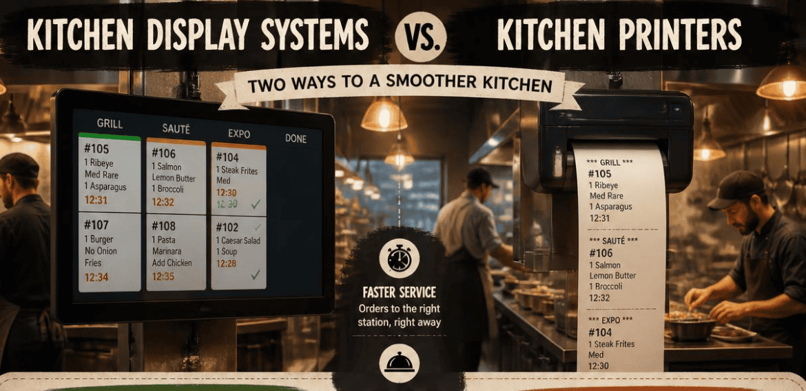 Kitchen Display System vs Kitchen Printers